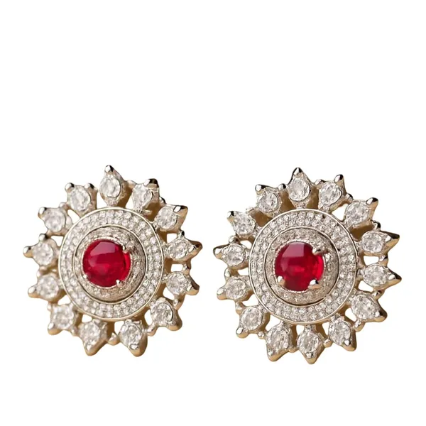 Silver_925_Sterling_Ruby_Accent_Stud_Earrings_For_Women