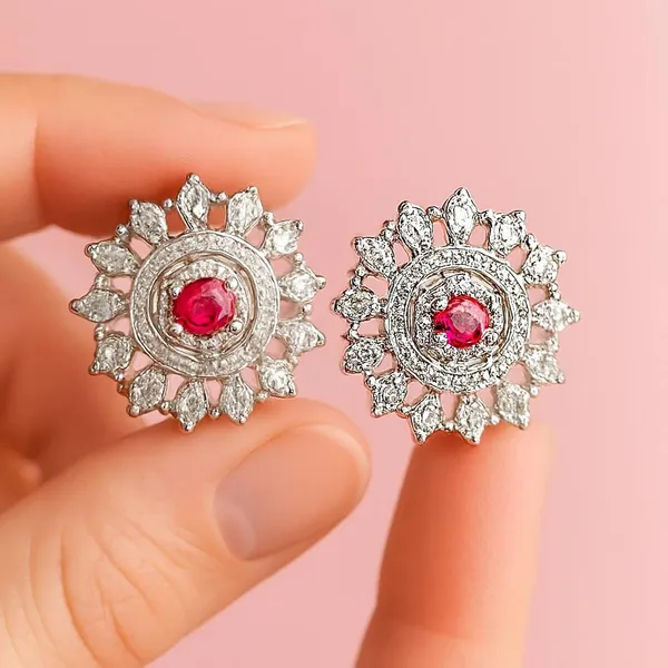 Silver_925_Sterling_Ruby_Accent_Stud_Earrings_For_Women