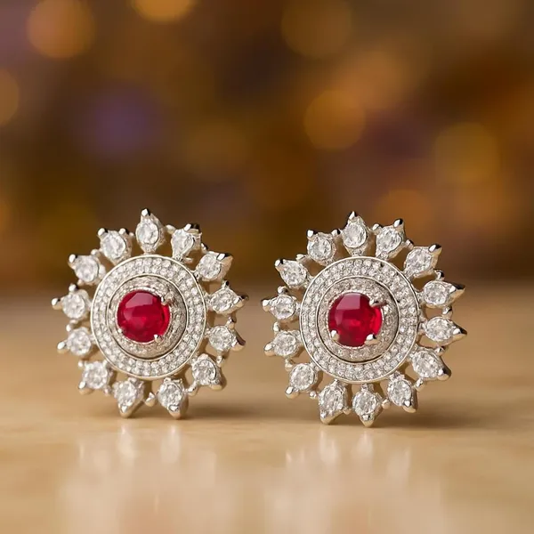 Silver_925_Sterling_Ruby_Accent_Stud_Earrings_For_Women