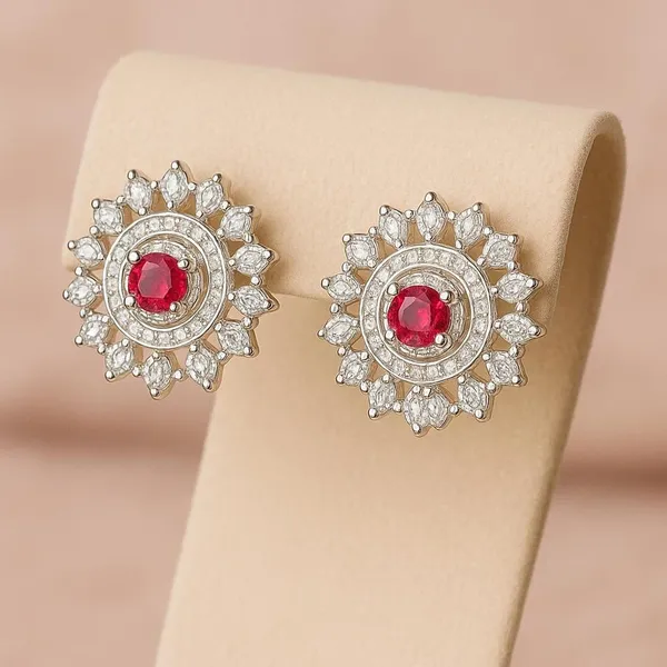 Silver_925_Sterling_Ruby_Accent_Stud_Earrings_For_Women