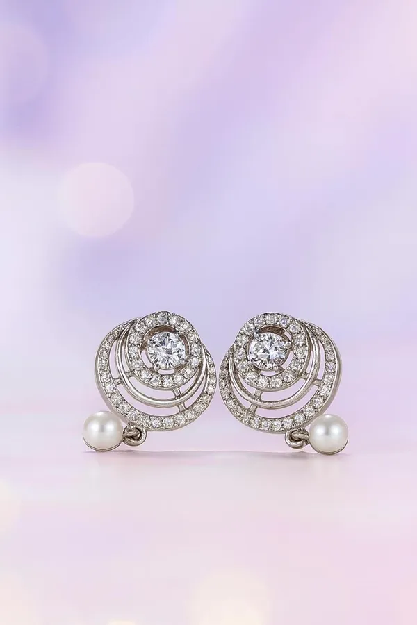 925_Sterling_Silver_Pearl_Accent_Earrings_For_Women