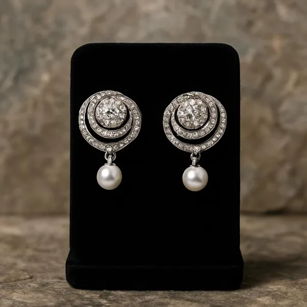 925_Sterling_Silver_Pearl_Accent_Earrings_For_Women