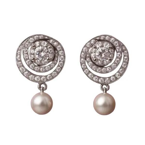 925_Sterling_Silver_Pearl_Accent_Earrings_For_Women