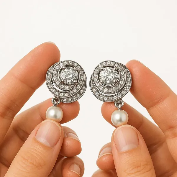 925_Sterling_Silver_Pearl_Accent_Earrings_For_Women
