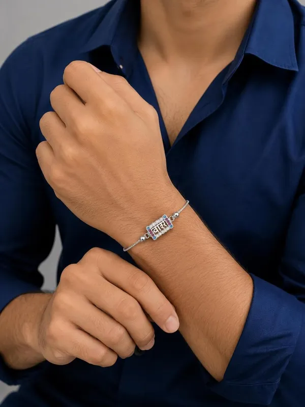 Silver_925_Sterling_Adjustable_Rakhi_Bracelet_For_Men