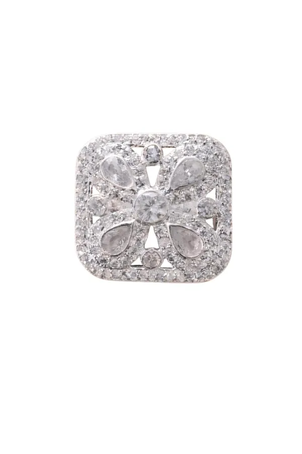 Silver_Sterling_Floral_Cz_Adjustable_Ring_For_Women