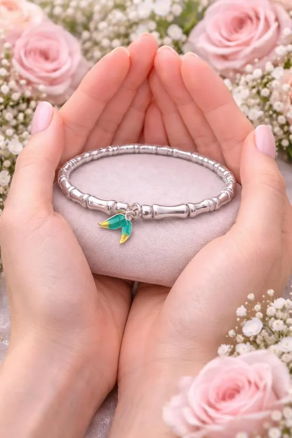 Silver_Bamboo_Leaf_Charm_Stretch_Bracelet_For_Women