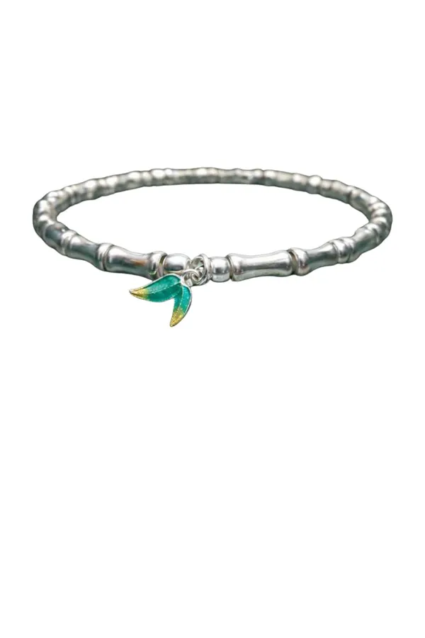 Silver_Bamboo_Leaf_Charm_Stretch_Bracelet_For_Women