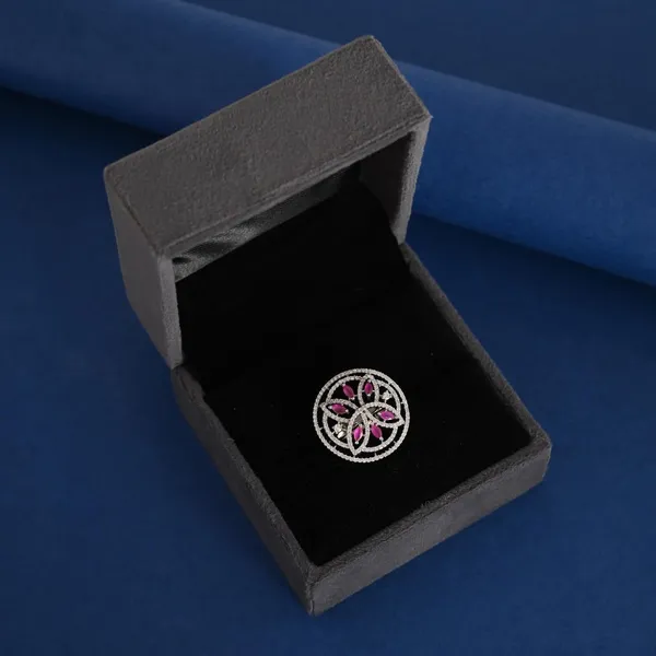 Silver_Plated_Pink_Marquise_Zircon_Floral_Statement_Ring_For_Women