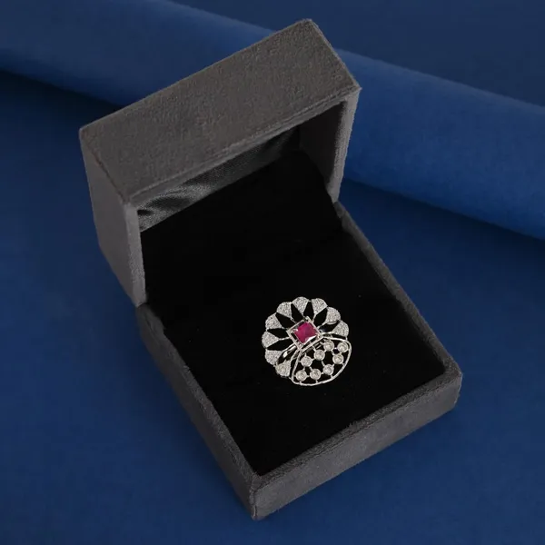Silver_Sterling_Ruby_Cz_Fan_Adjustable_Ring_For_Women