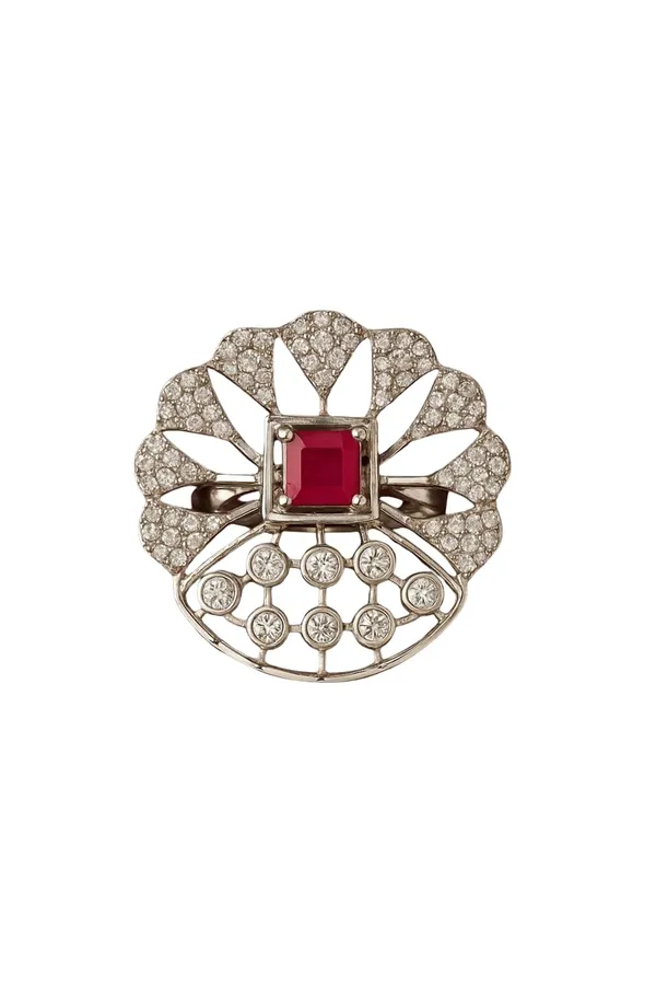 Silver_Sterling_Ruby_Cz_Fan_Adjustable_Ring_For_Women