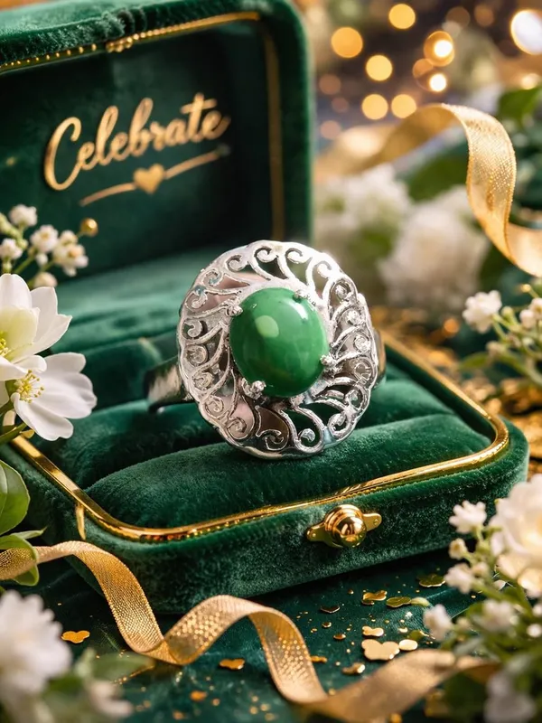 Silver_925_Sterling_Green_Zircon_Adjustable_Ring_For_Women