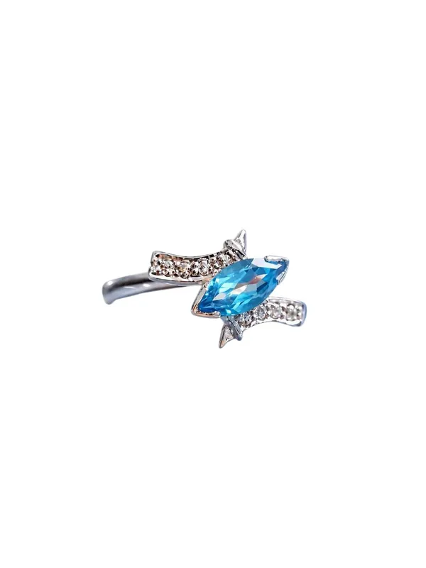 Silver_Blue_Zircon_Adjustable_Cocktail_Ring_For_Women