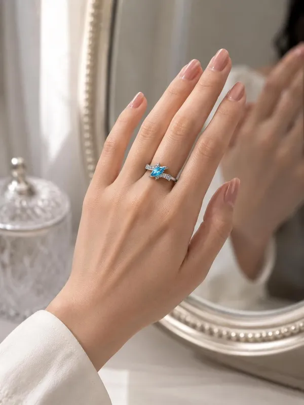Silver_Blue_Zircon_Adjustable_Cocktail_Ring_For_Women
