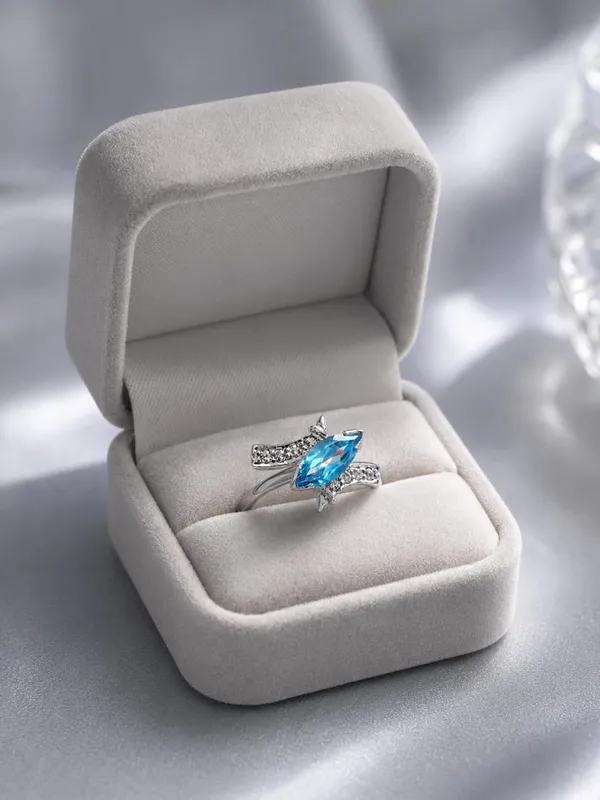Silver_Blue_Zircon_Adjustable_Cocktail_Ring_For_Women