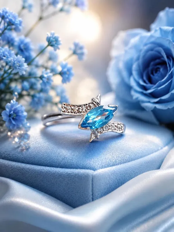 Silver_Blue_Zircon_Adjustable_Cocktail_Ring_For_Women