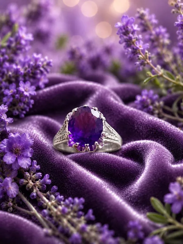 Silver_925_Sterling_Purple_Zircon_Adjustable_Ring_For_Women