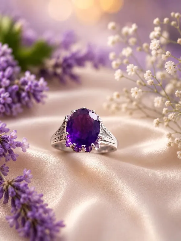 Silver_925_Sterling_Purple_Zircon_Adjustable_Ring_For_Women