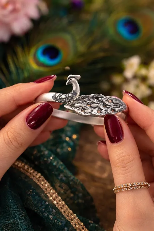 Silver_925_Sterling_Peacock_Feather_Oxidised_Cuff_Bracelet_For_Women
