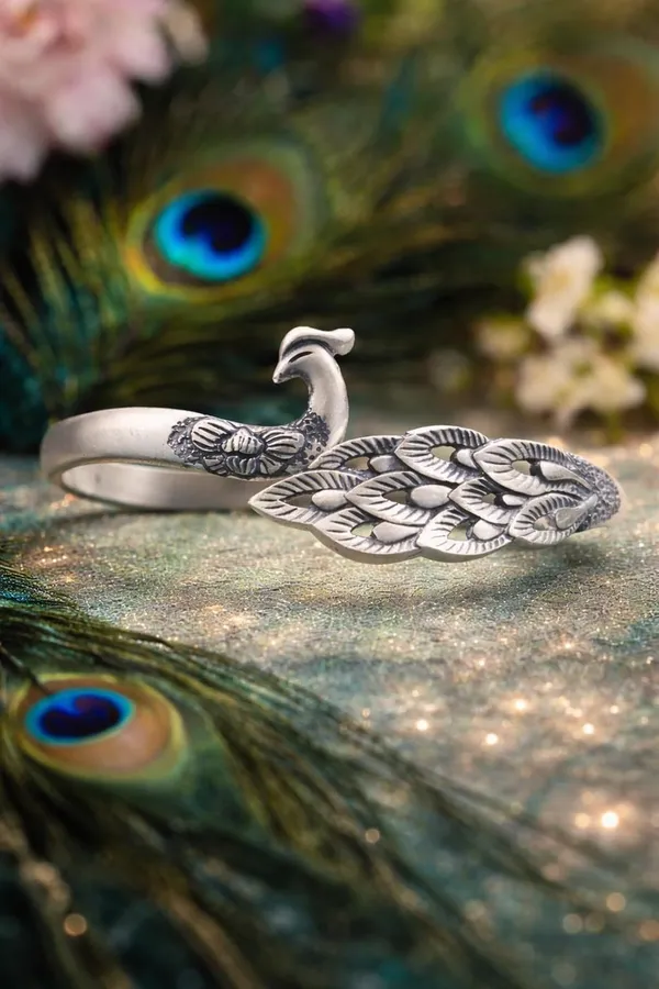 Silver_925_Sterling_Peacock_Feather_Oxidised_Cuff_Bracelet_For_Women