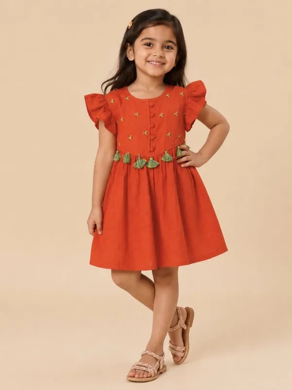 Girls_Above_Knee_Casual_Dress