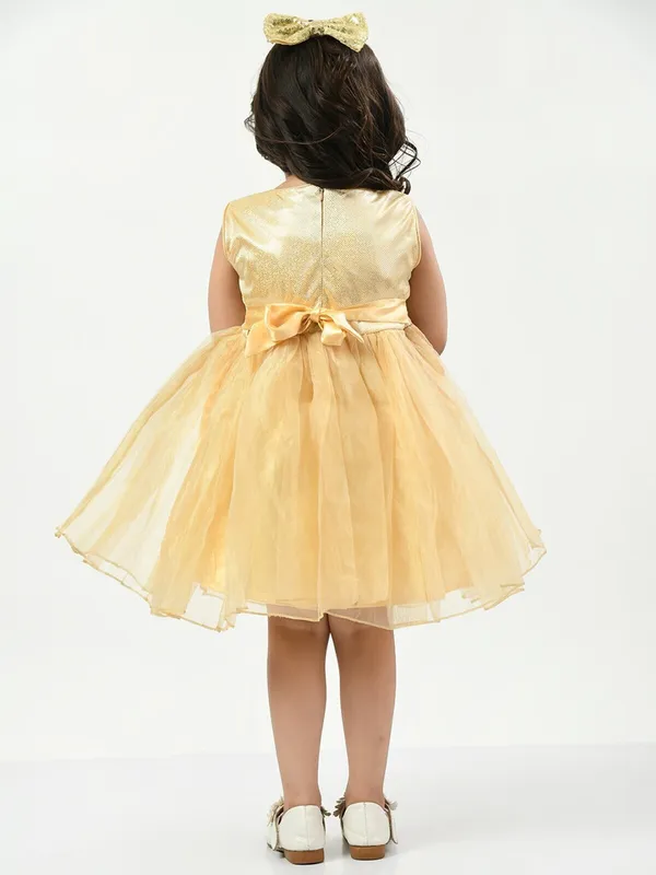 Bella_Moda_Girls_Above_Knee_Party_Dress_Gold_Sleeveless