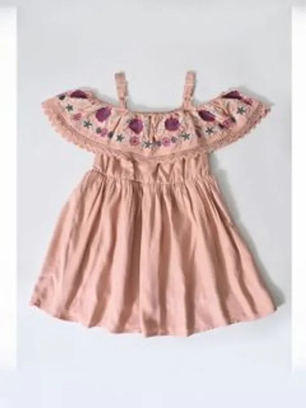 Bella_Moda_Girls_Above_Knee_Casual_Dress_Orange_Short_Sleeve