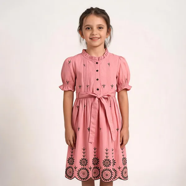 Girls_Below_Knee_Casual_Dress