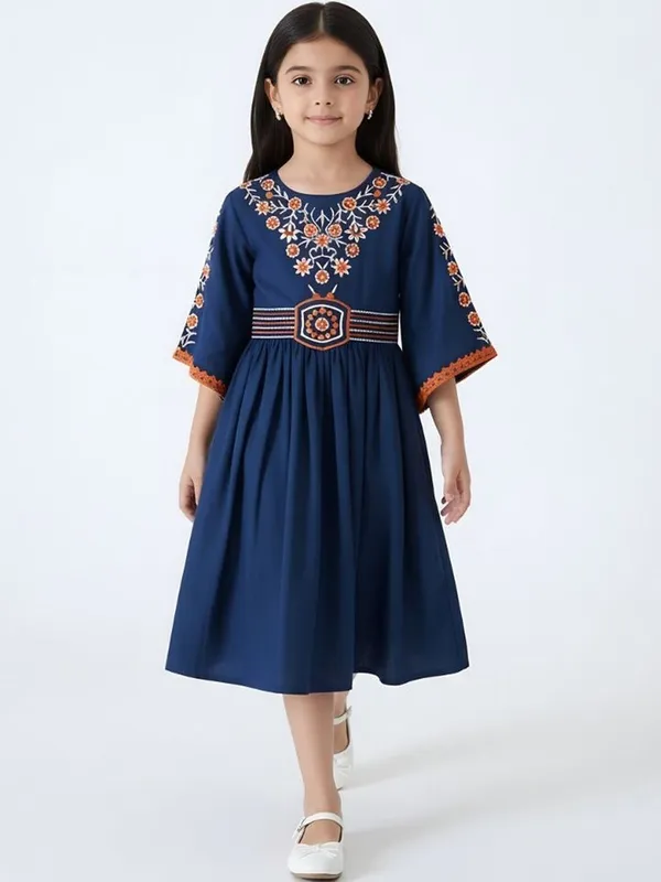Girls_Midi_Knee_Length_Casual_Dress