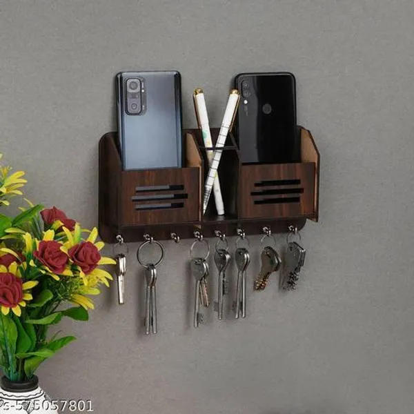 Craftmedia_7_Hook_Wooden_Key_Holder_With_Mobile_Stand_Pen_Slot_Wall_Mounted_Mdf_Organizer_For_Home_Office_Charging_Slot_Entryway_Decor_Ideal_Rakhi_Diwali_Return_Gift