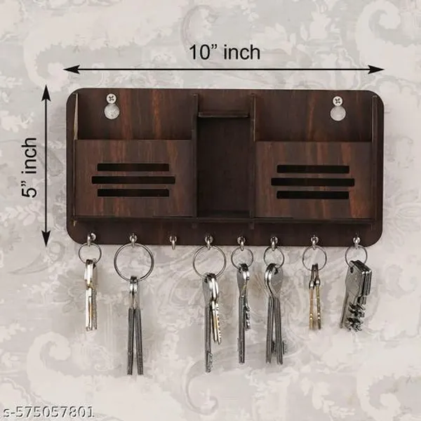 Craftmedia_7_Hook_Wooden_Key_Holder_With_Mobile_Stand_Pen_Slot_Wall_Mounted_Mdf_Organizer_For_Home_Office_Charging_Slot_Entryway_Decor_Ideal_Rakhi_Diwali_Return_Gift