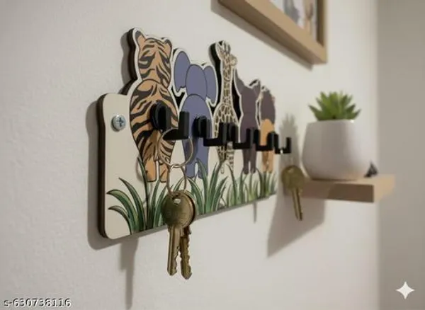 Cute_Kids_Animal_Key_Holder_For_Wall_Mdf_Wooden_Cartoon_Animal_Butt_Key_Hanger_Rack_With_Hooks_Unique_Kids_Room_Wall_Decor_Organizer_Jungle_Theme_Entryway_Key_Storage_Stand_Decorative_Home_Wall_Mounted_Key_Holder_Gift_For_Children_Animal_Lovers