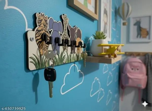 Unique_Cute_Wooden_Animal_Key_Holder_For_Wall_Mdf_Cartoon_Jungle_Animals_Key_Hanger_Kids_Room_Wall_Mounted_Key_Organizer_Rack_Funny_Butt_Design_Key_Hooks_Panel_Decorative_Home_Entryway_Key_Storage_Holder_Best_Gift_For_Children_Animal_Lovers