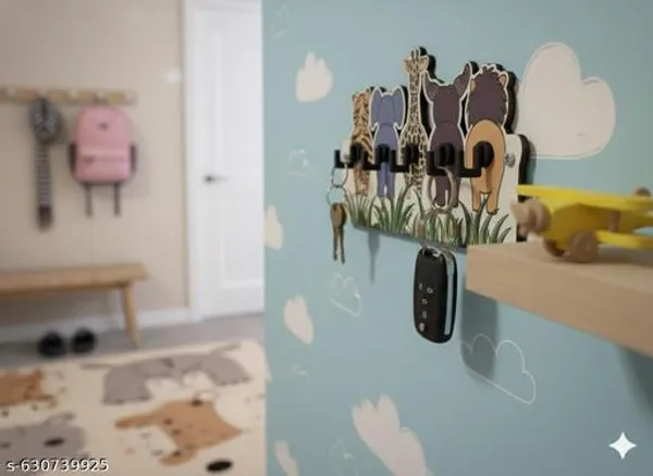 Unique_Cute_Wooden_Animal_Key_Holder_For_Wall_Mdf_Cartoon_Jungle_Animals_Key_Hanger_Kids_Room_Wall_Mounted_Key_Organizer_Rack_Funny_Butt_Design_Key_Hooks_Panel_Decorative_Home_Entryway_Key_Storage_Holder_Best_Gift_For_Children_Animal_Lovers