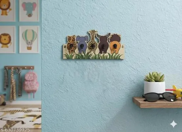Unique_Cute_Wooden_Animal_Key_Holder_For_Wall_Mdf_Cartoon_Jungle_Animals_Key_Hanger_Kids_Room_Wall_Mounted_Key_Organizer_Rack_Funny_Butt_Design_Key_Hooks_Panel_Decorative_Home_Entryway_Key_Storage_Holder_Best_Gift_For_Children_Animal_Lovers