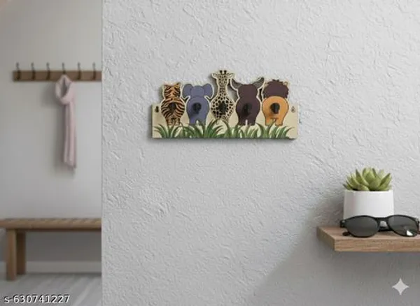 Kids_Cute_Animal_Design_Key_Holder_For_Wall_Unique_Mdf_Wooden_Cartoon_Animal_Key_Hanger_Rack_For_Home_Funny_Animal_Butt_Wall_Mounted_Key_Organizer_Jungle_Safari_Theme_Children_Room_Decor_Entryway_Key_Storage_Hooks_Panel_Perfect_Gift_For_Kids_Home_Decor_Lovers