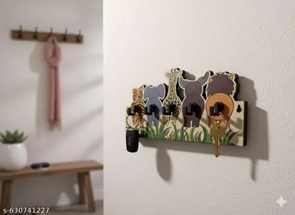 Kids_Cute_Animal_Design_Key_Holder_For_Wall_Unique_Mdf_Wooden_Cartoon_Animal_Key_Hanger_Rack_For_Home_Funny_Animal_Butt_Wall_Mounted_Key_Organizer_Jungle_Safari_Theme_Children_Room_Decor_Entryway_Key_Storage_Hooks_Panel_Perfect_Gift_For_Kids_Home_Decor_Lovers