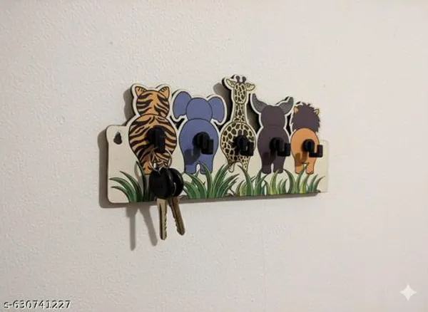 Kids_Cute_Animal_Design_Key_Holder_For_Wall_Unique_Mdf_Wooden_Cartoon_Animal_Key_Hanger_Rack_For_Home_Funny_Animal_Butt_Wall_Mounted_Key_Organizer_Jungle_Safari_Theme_Children_Room_Decor_Entryway_Key_Storage_Hooks_Panel_Perfect_Gift_For_Kids_Home_Decor_Lovers