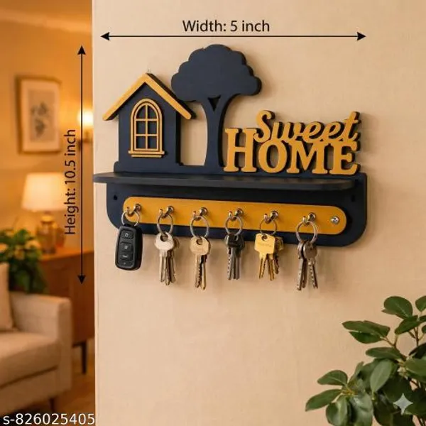 Sweet_Home_Wooden_Key_Holder_With_Shelf_For_Wall_Decorative_Key_Stand_With_Hooks_Wall_Mounted_Key_Organizer_For_Home_Entrance_Key_Hanger_Wall_Decor