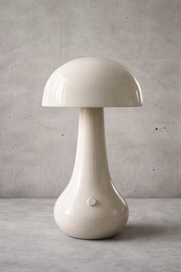 Metal_Modern_Mushroom_Glossy_White_Cordless_Table_Lamp