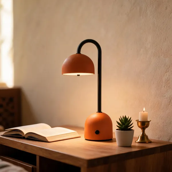Metal_Modern_Arch_Dome_Orange_Cordless_Table_Lamp