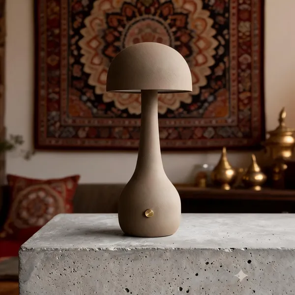 Metal_Modern_Mushroom_Beige_Cordless_Table_Lamp