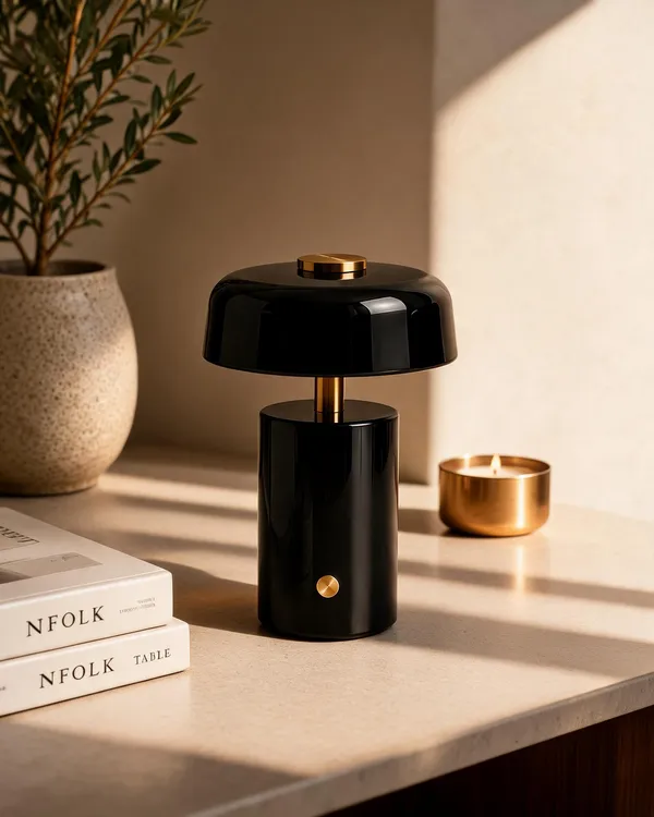 Metal_Modern_Dome_Glossy_Black_Gold_Cordless_Table_Lamp