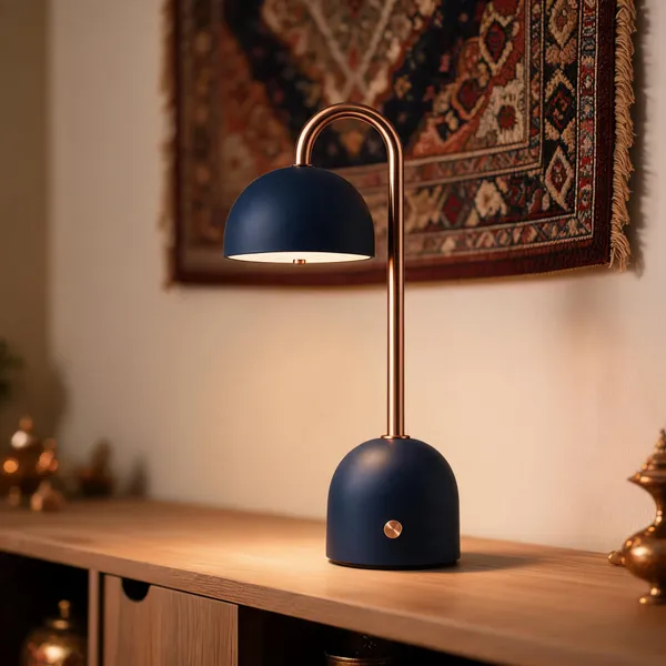 Metal_Modern_Arch_Dome_Blue_Copper_Cordless_Table_Lamp