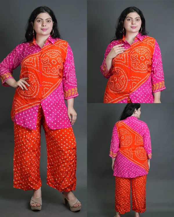 Pink_Orange_Roman_Silk_Printed_Kurta_Palazzo_Set_For_Women