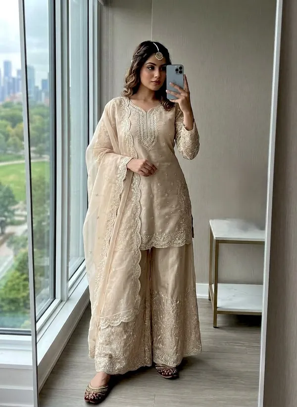 Beige_Silk_Embroidered_Kurta_Set_For_Women