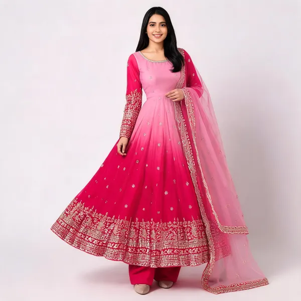 Pink_Georgette_Embroidered_Anarkali_Suit_Set_For_Women
