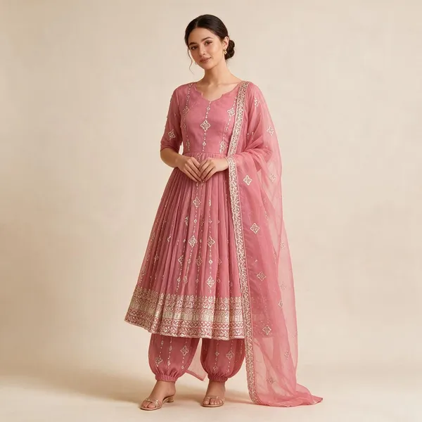 Pink_Fandy_Silk_Embroidered_Lehenga_Choli_Set_For_Women
