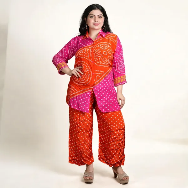 Pink_Orange_Roman_Silk_Printed_Kurta_Palazzo_Set_For_Women