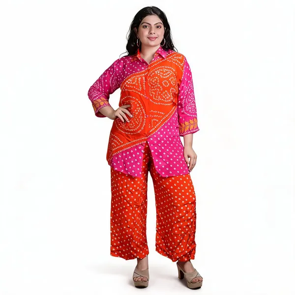 Pink_Orange_Roman_Silk_Printed_Kurta_Palazzo_Set_For_Women